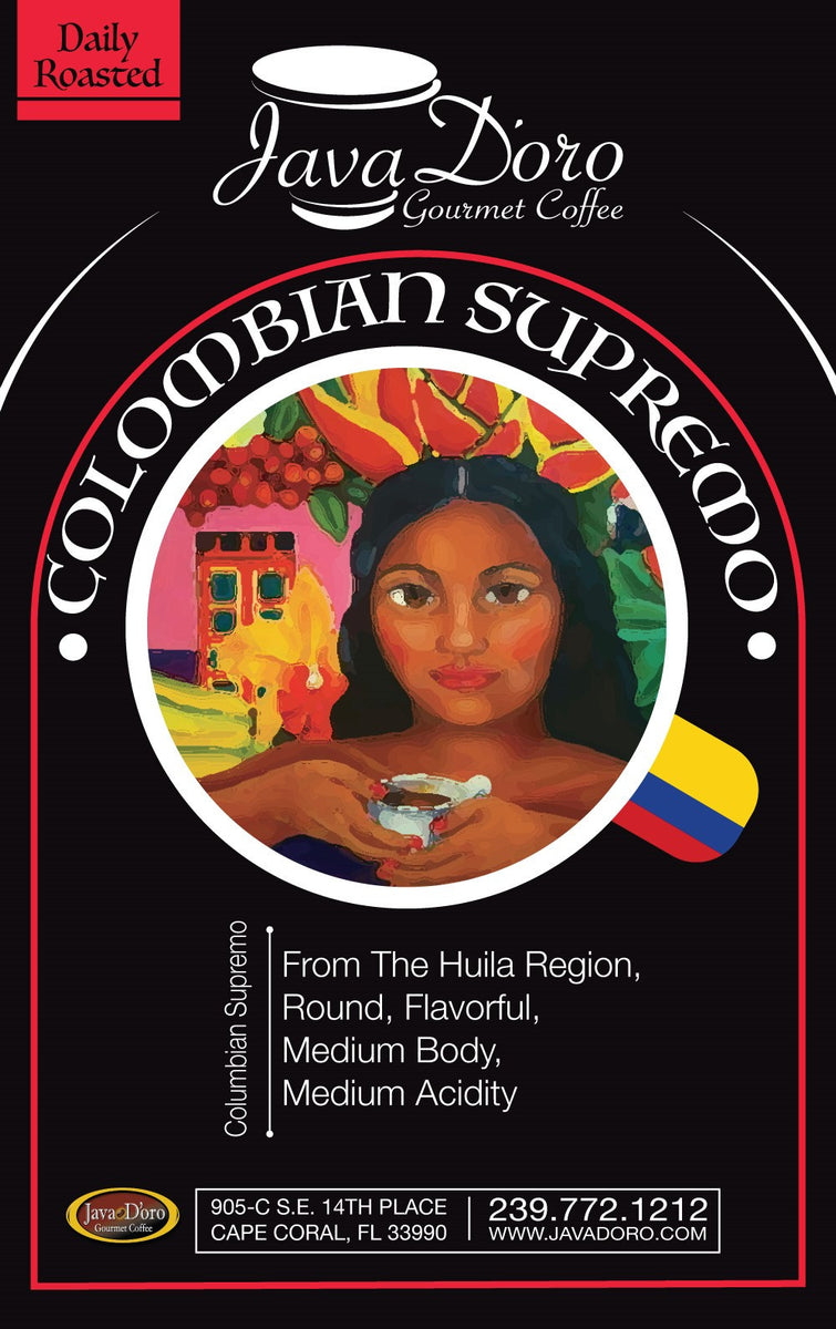 Colombian Supremo | Java D'oro Gourmet Coffee Roasters
