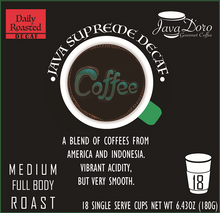 Load image into Gallery viewer, Java Supreme Decaf Java D'oro Coffee Pods - 18 Count