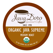 Load image into Gallery viewer, Organic Java Supreme Java D'oro Coffee Pods - 18 Count