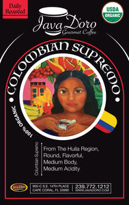 Organic Colombian Supremo | Java D'oro Gourmet Coffee Roasters