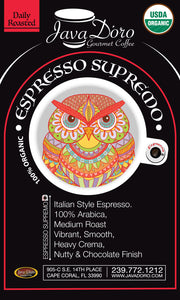 Organic Espresso Supremo | Java D'oro Gourmet Coffee Roasters