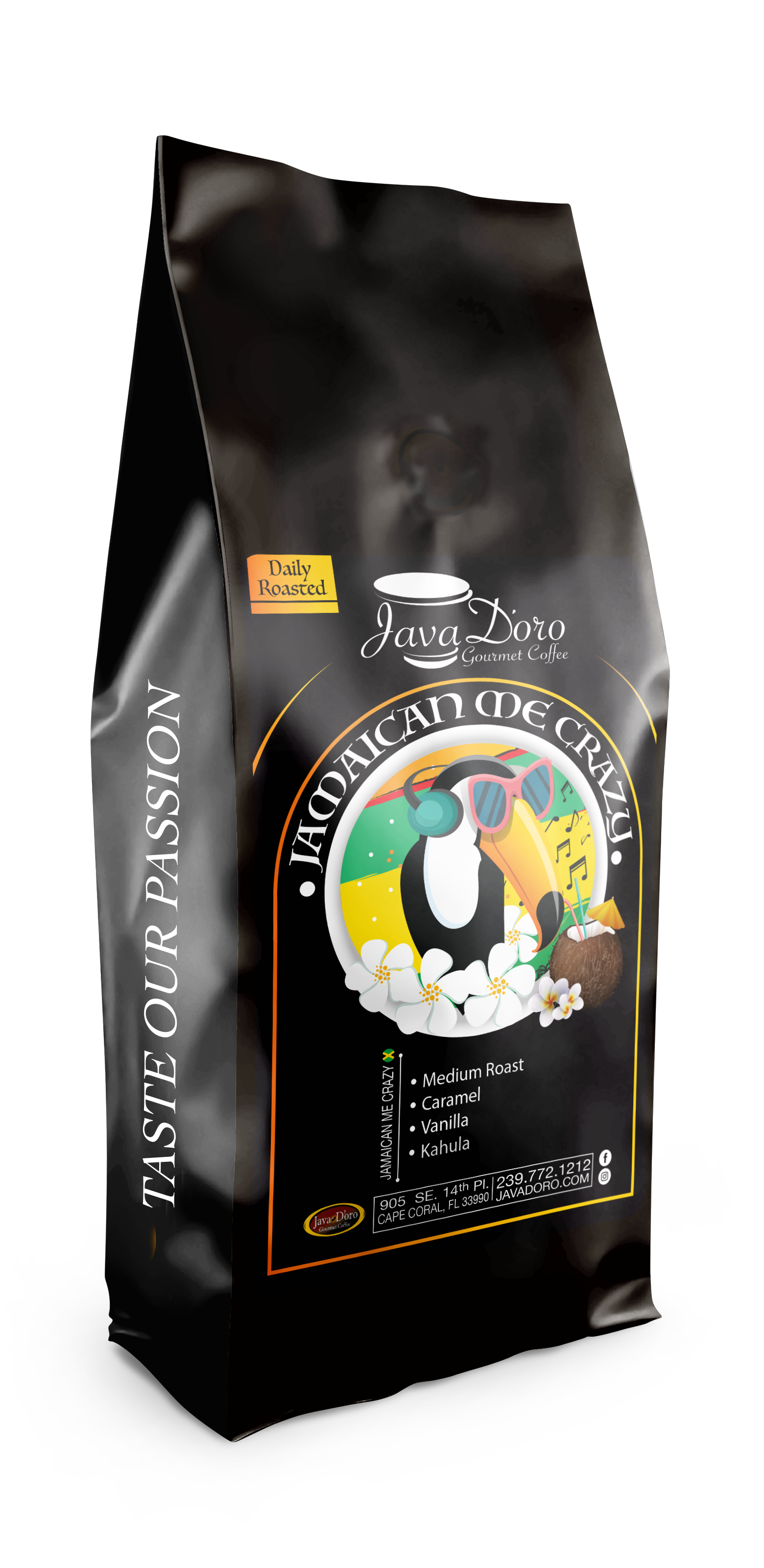 Jamaican Me Crazy Flavored Coffee | Java D'oro Gourmet Coffee Roasters Jamaican Me Crazy Flavored Coffee | Java D'oro Gourmet Coffee Roasters