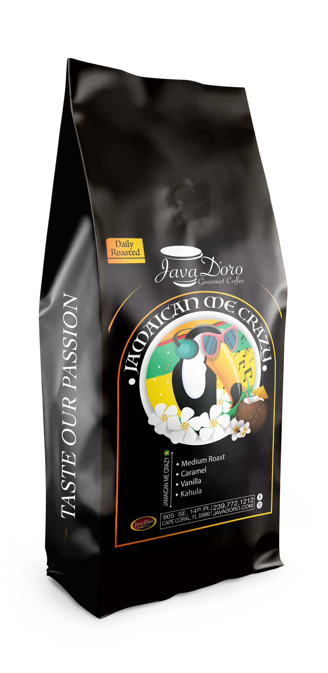 Jamaican Me Crazy Flavored Coffee | Java D'oro Gourmet Coffee Roasters Jamaican Me Crazy Flavored Coffee | Java D'oro Gourmet Coffee Roasters
